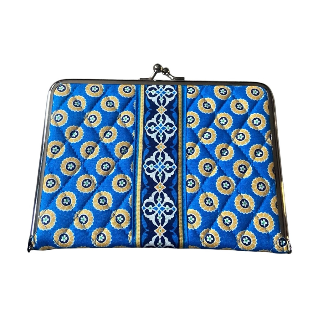 Blue and Gold Patterned Clutch